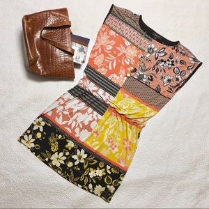 Style and Co. black yellow and peach dress